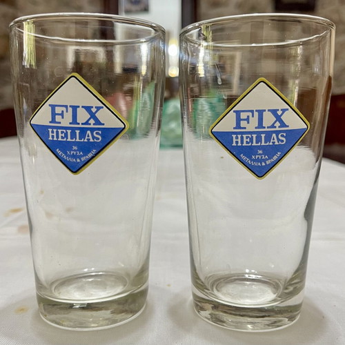 Fix Beer Vintage Glasses Set 1960s like new