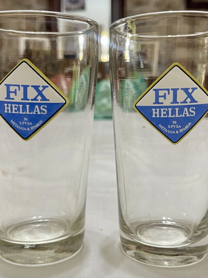 Fix Beer Vintage Glasses Set 1960s like new