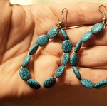 Handmade turquoise dangle earrings new