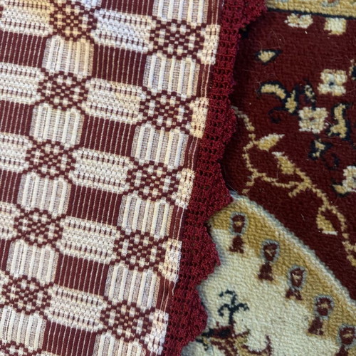 Woven tablecloth new with handmade lace 1.50x1.50