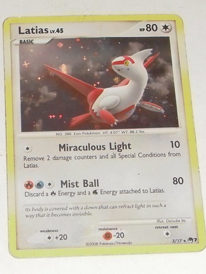 Pokemon Holo Latias card used from Pop Series 7 set 3/17