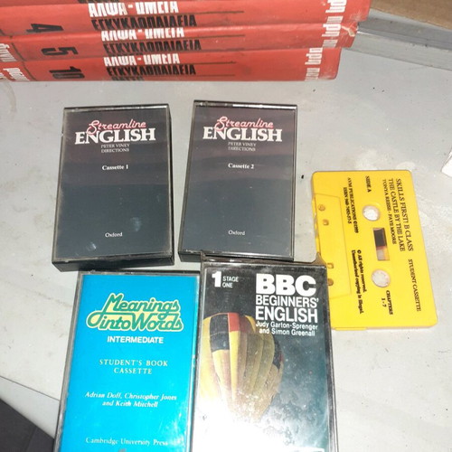 Language learning cassettes new, 6 pieces, English