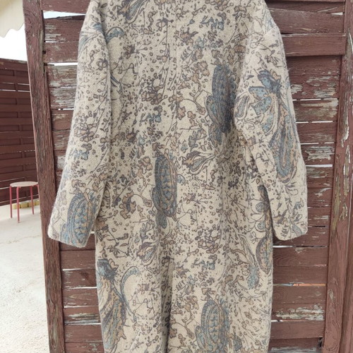 Zara limited edition wool coat 91% floral boho chic M/L like new