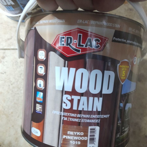 ER-LAC Wood Stain Pinewood 2.5lt and White 2.5lt new