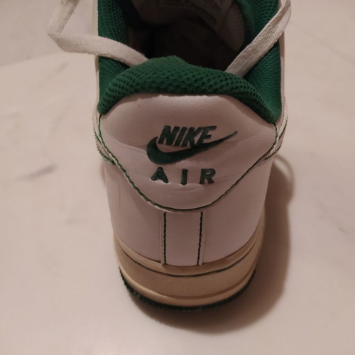Nike Air Force 1 used, green and white, size 42