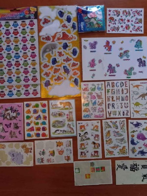 Old sticker cards like new, all together