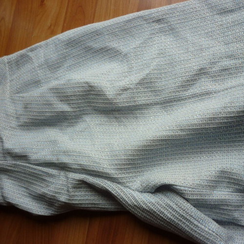 Sisley pants used, waist 36 cm, length 82 cm, size S, white multicolor