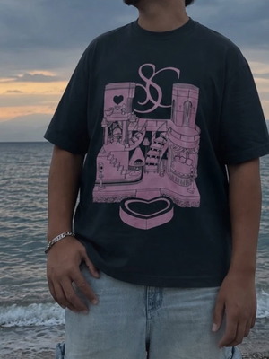 Sabrina Carpenter Merch T-shirt like new, black and pink, size L