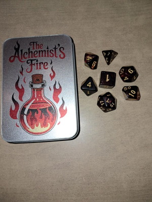 The Alchemist's Fire D&D dice set