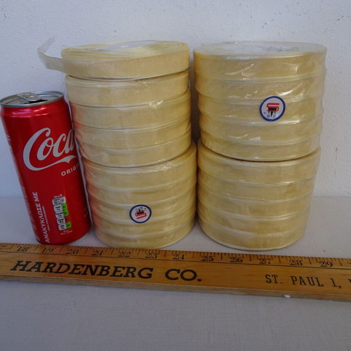 Organza ribbons vintage, like new, pack of 20 rolls 15 mm champagne cream