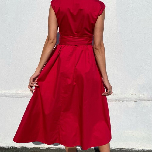 Icona by Kaos dress used, 60s style, size M, red