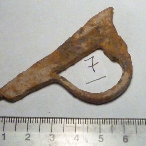 Iron hand-forged firesteel used