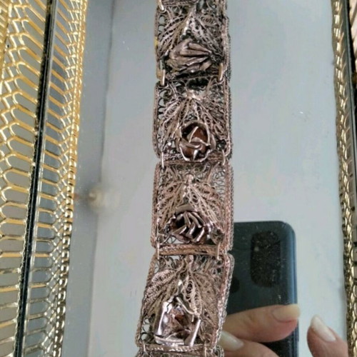 Silver Handmade Smyrna Bracelet 1912, Vintage