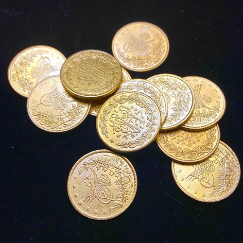 Turkish lira new 22-carat gold-plated replica coin