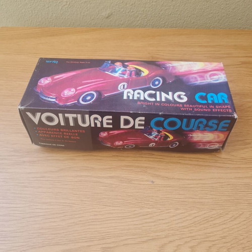MF763 Red Racer collectible toy car with 2 drivers, like new
