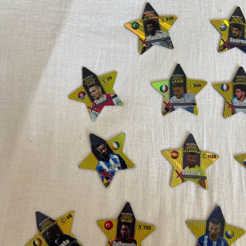 Football star tokens, pack of 12 pieces