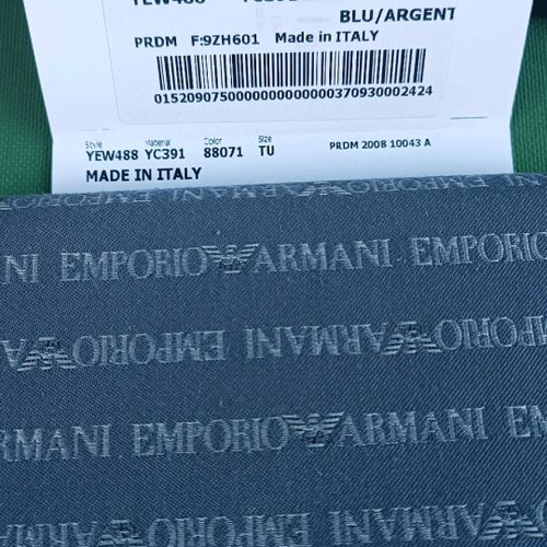 Emporio Armani fabric wallet grey-blue like new