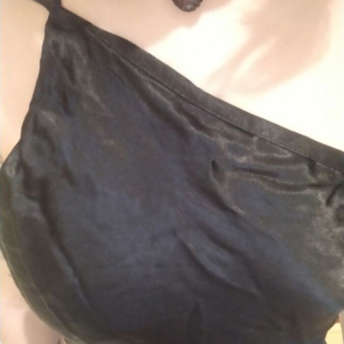 Black satin dress Bershka like new with adjustable straps