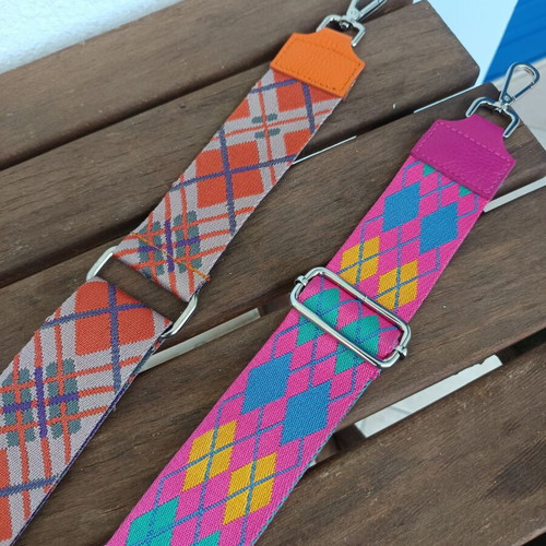 Bag straps adjustable colorful, new, set of 2