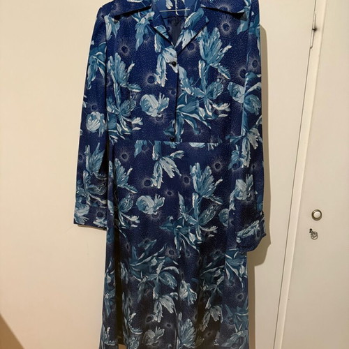 Vintage Jean Pierre dress size L like new, white and blue