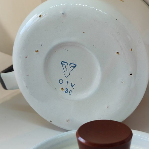 Vintage Soviet Enamel Coffee Pot Teapot like new, authentic 1970