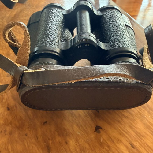 Soviet military binoculars Б12-1 12×40 with leather case