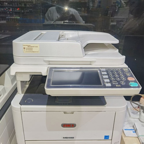 OKI MB492dn black and white LED photocopier with automatic feeder and duplex scanning like new