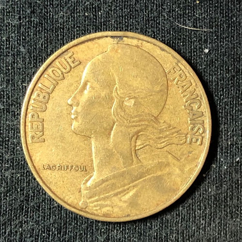 20 Centimes France 1968 used