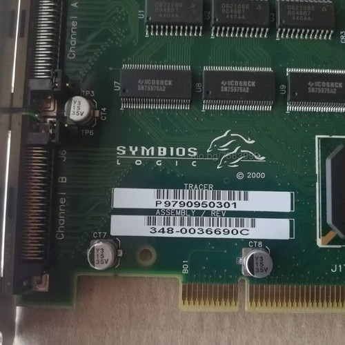 LSI Symbios Logic Dual Channel SCSI Controller Card SYM22802 PCI used