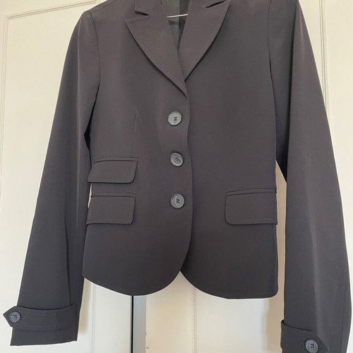 Benetton women's jacket like new, size S 36 8, black