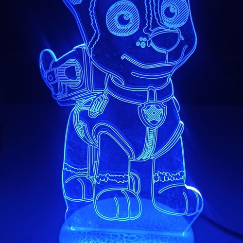 Paw Patrol Kids Lamp like new with color-changing touch button