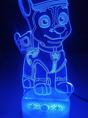Paw Patrol Kids Lamp like new with color-changing touch button