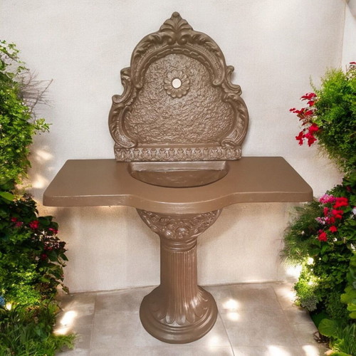 Garden Concrete Wall Fountain Astrea Brown new