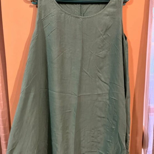 Green long blouse like new, size L