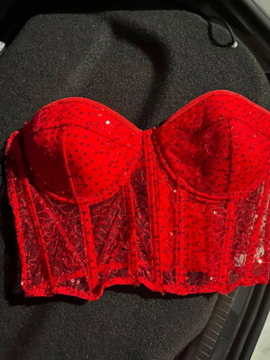 Corset top like new, red, size S