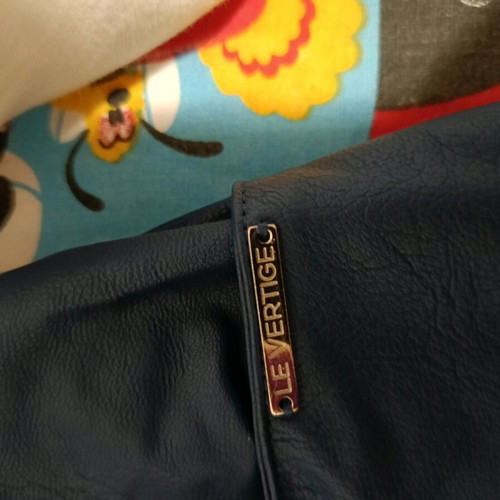Le Vertige blue leather pants like new, size L
