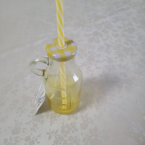Glass with straw 200ml new