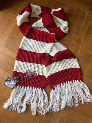 O'neill scarf new, white red