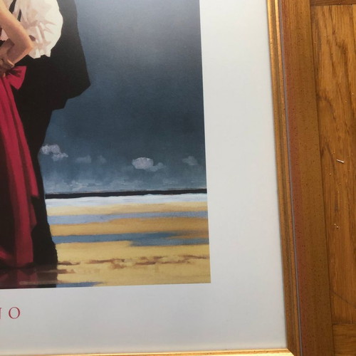 The Missing Man I framed Jack Vetriano art print like new with gold frame