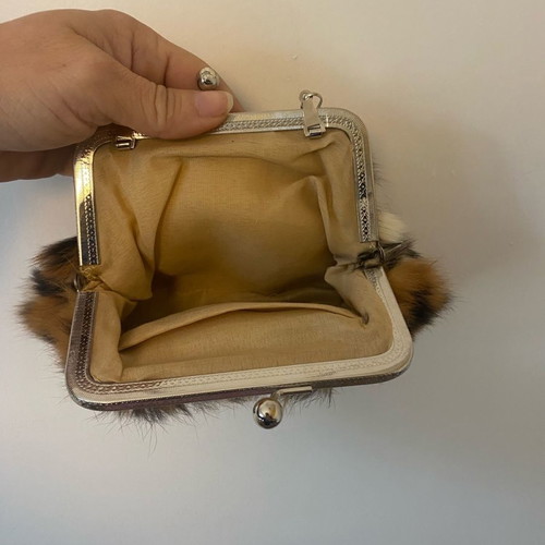 Bag with real fur like new