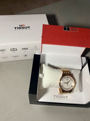 Ρολόι γυνακείο με μπρασελέ ροζ χρυσός TISSOT καινούριο