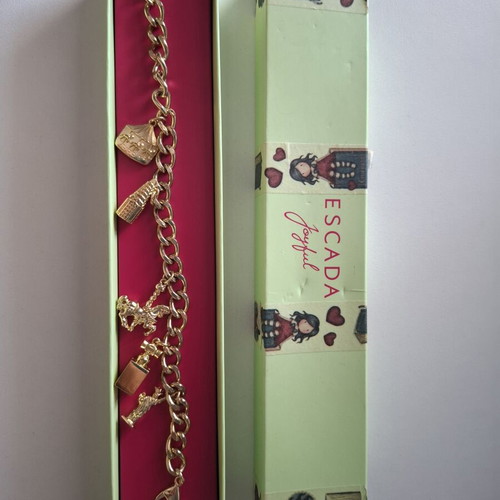 Escada Joyful Limited Edition Gold-Tone Charm Bracelet new