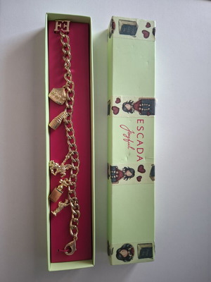 Escada Joyful Limited Edition Gold-Tone Charm Bracelet new