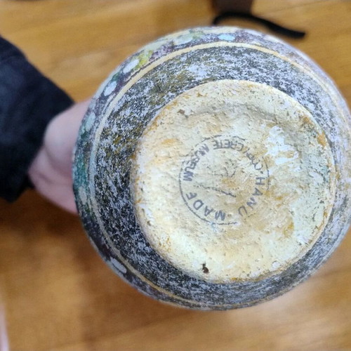 Handmade Vase Amphora from Crete with Minoan Designs, Like New