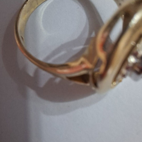 Silver women's ring vintage design from Soviet era used