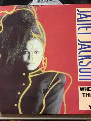 Janet Jackson When I Think Of You vinyl used, 7" single, pop