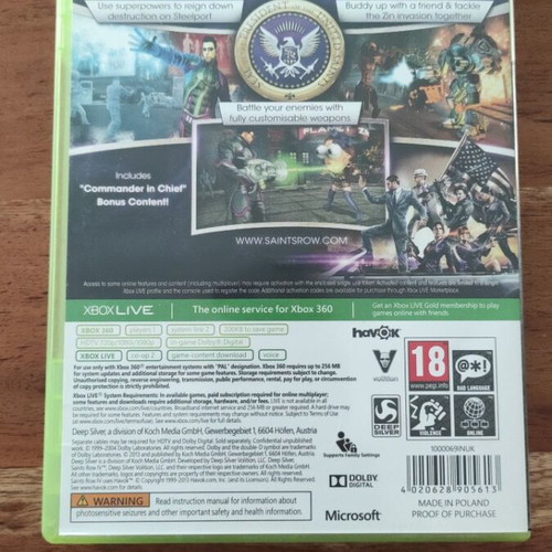 Saints Row IV Xbox 360 game like new English version
