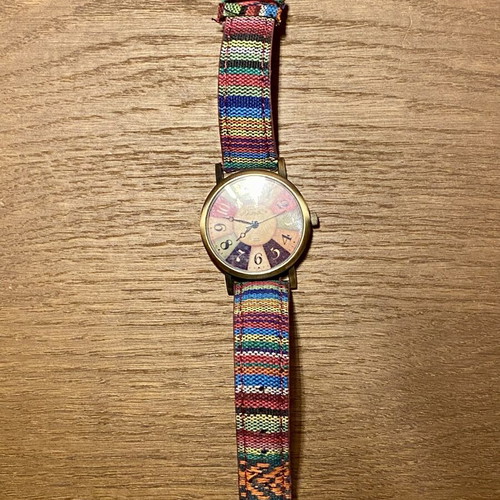 Wristwatch Boho ethnic style new, colorful woven strap