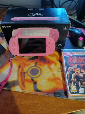 PSP 1004 PK Pink употребяван с Tekken 6, кутия и зарядно