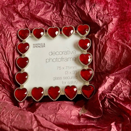 Heart photo frame with felt case new